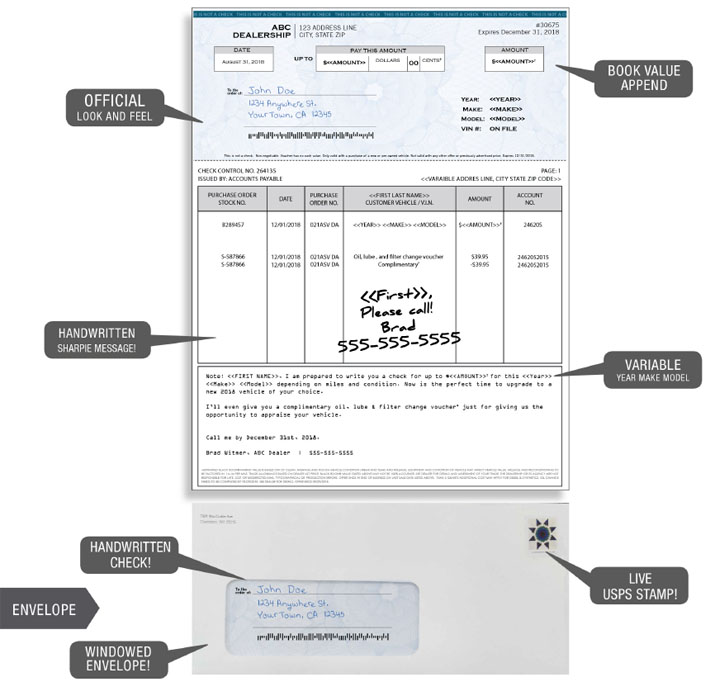 Official document with handwritten notes and envelope.